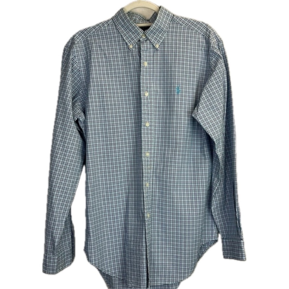 Ralph Lauren Classic Fit Plaid Long Sleeve Button Down Shirt